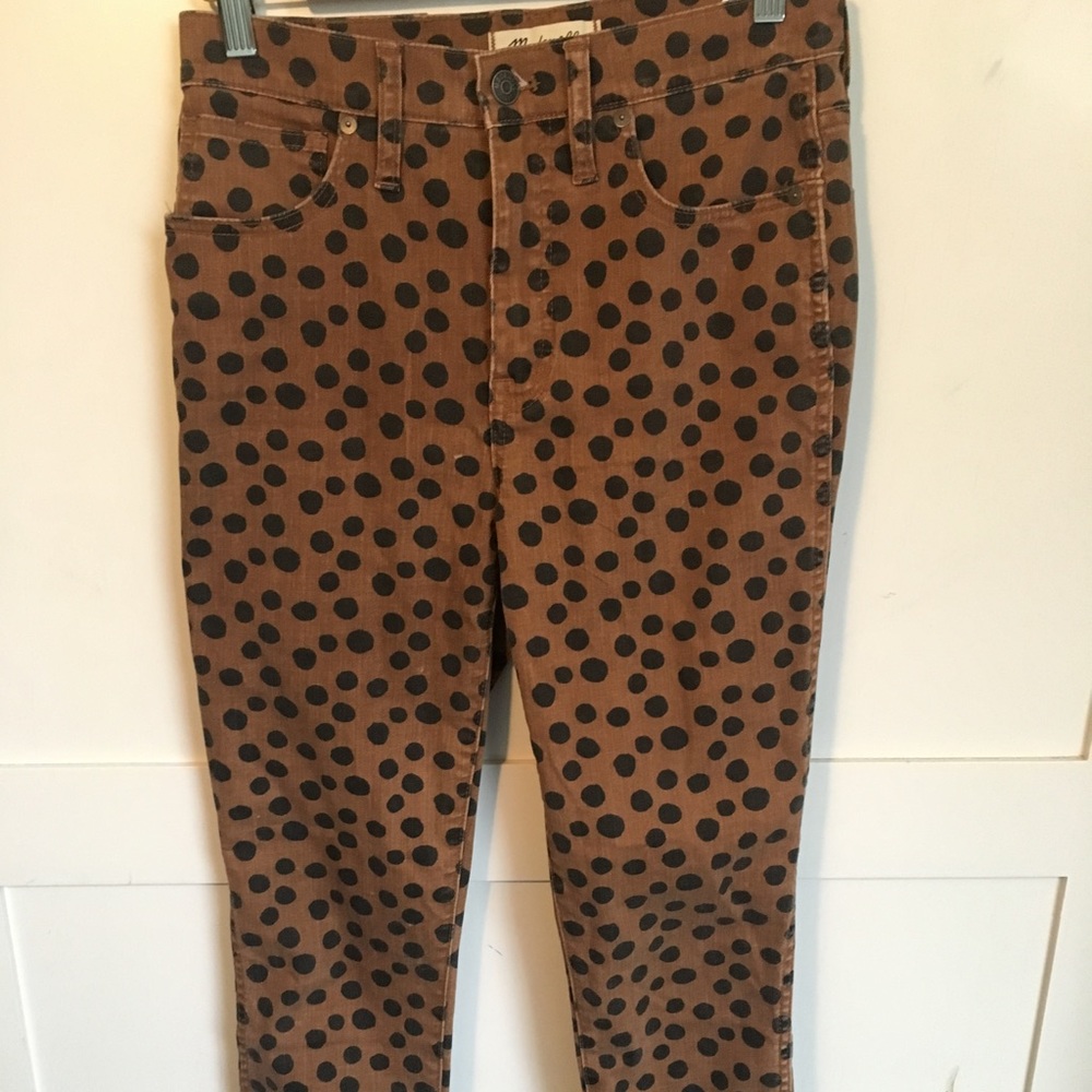 Madewell leopard dot high waisted jeans 27